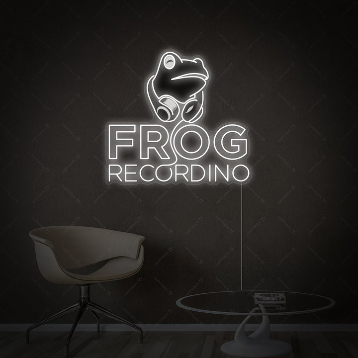 "Frog Recording" Neon Sign
