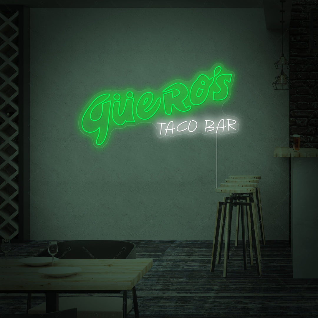 "Guero's Taco Bar" Neon Sign