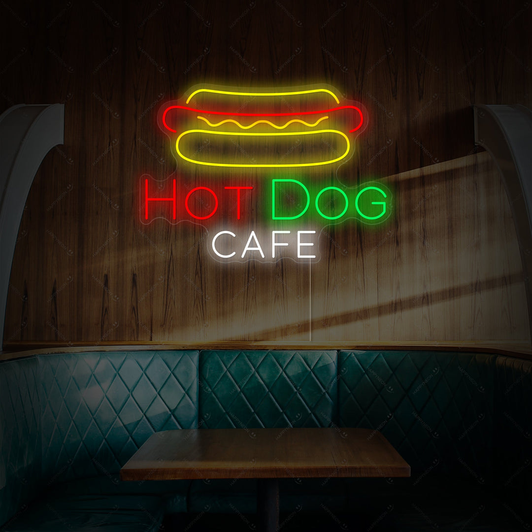 "Hotdog Cafe" Neon Sign