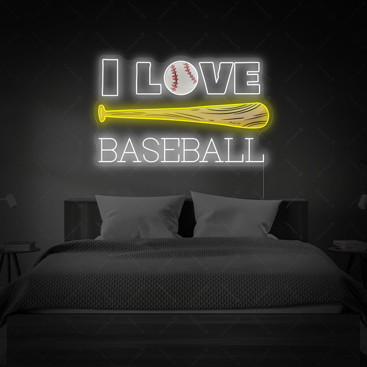 "I Love Baseball" Neon Sign