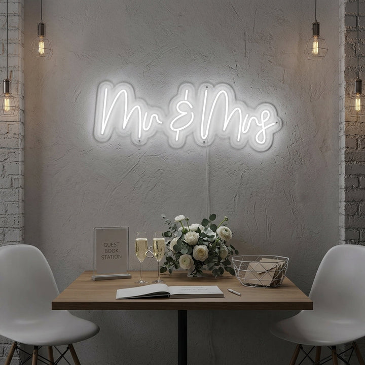 "Mr and Mrs" Neon Sign