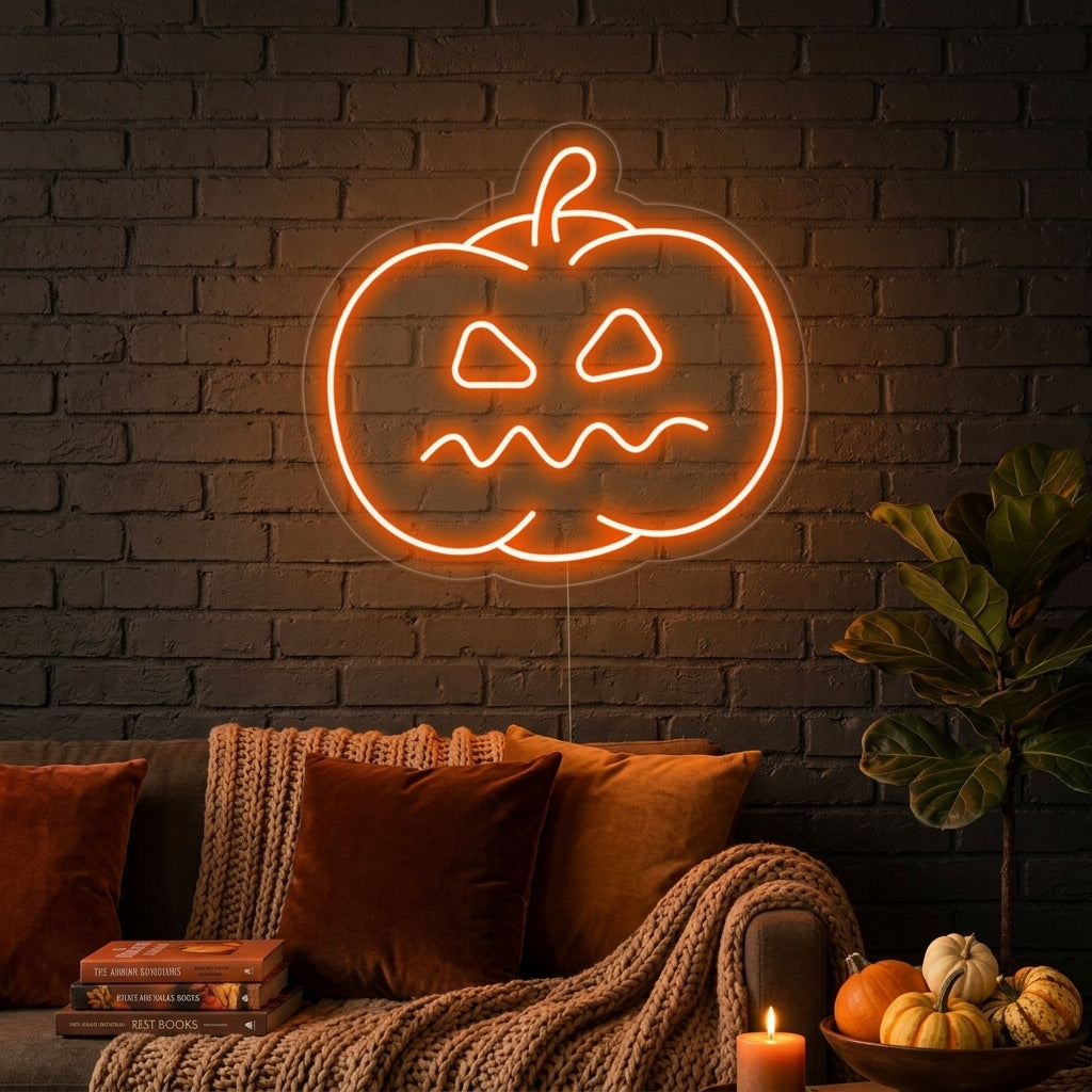 "Pumpkin Halloween" Neon Sign