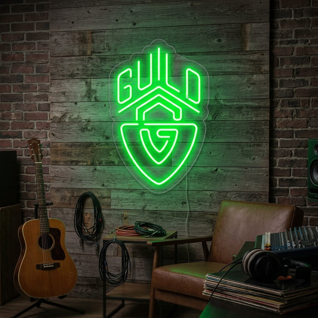 "Guild Guitars" Neon Sign