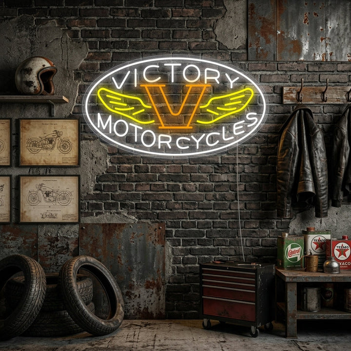 "Motorcycles Victory" Neon Sign