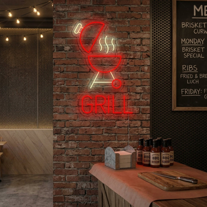 "BBQ Grill" Neon Sign