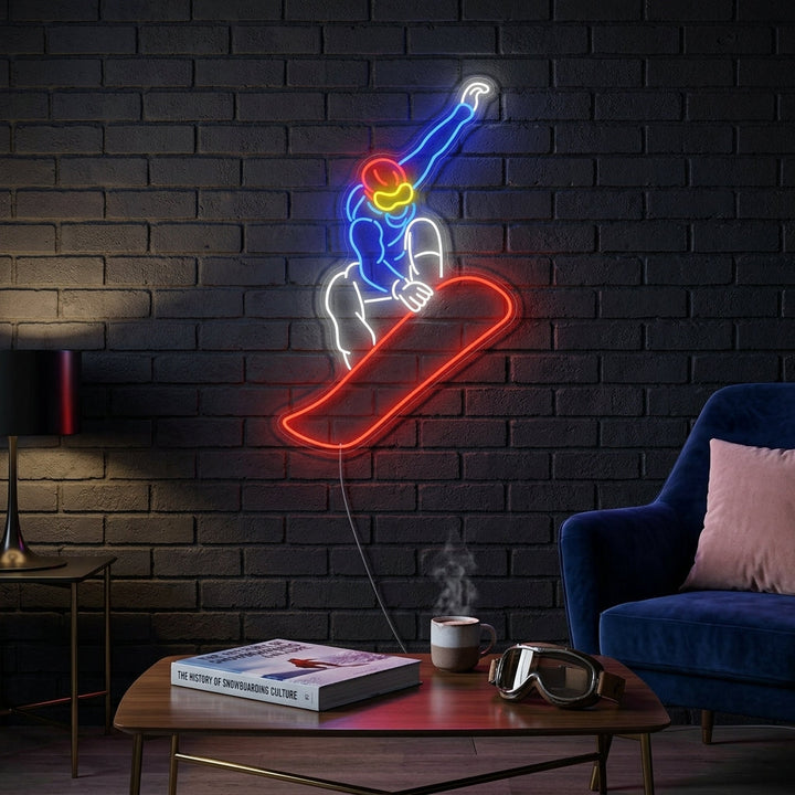 "Snowboarder" Neon Sign