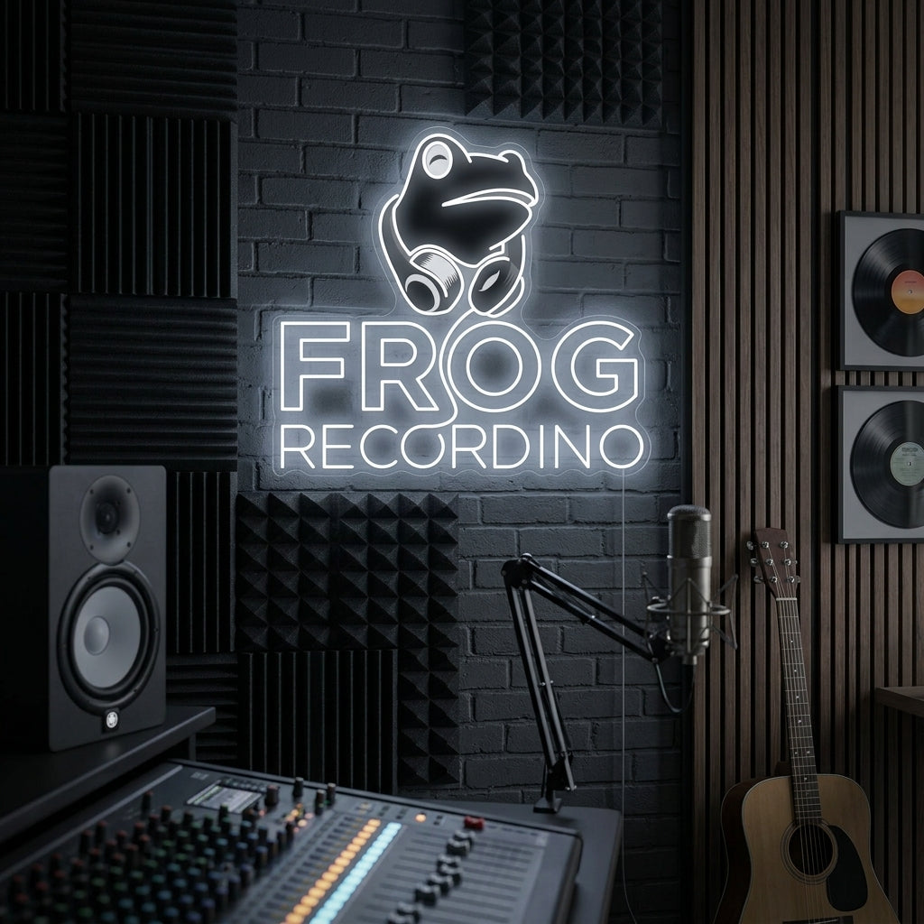 "Frog Recording" Neon Sign