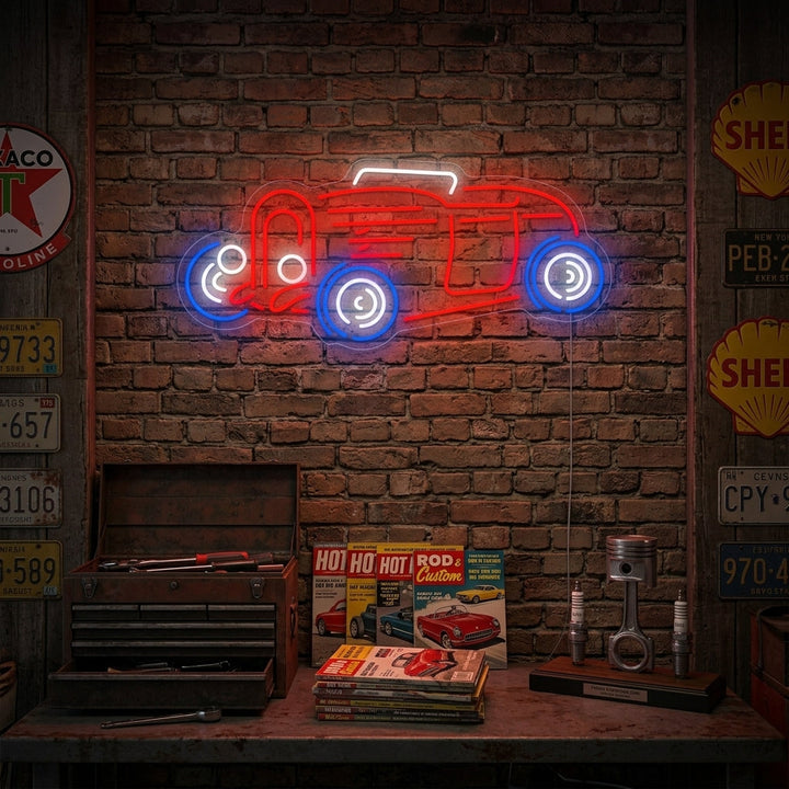 "Car Hot Rod" Neon Sign