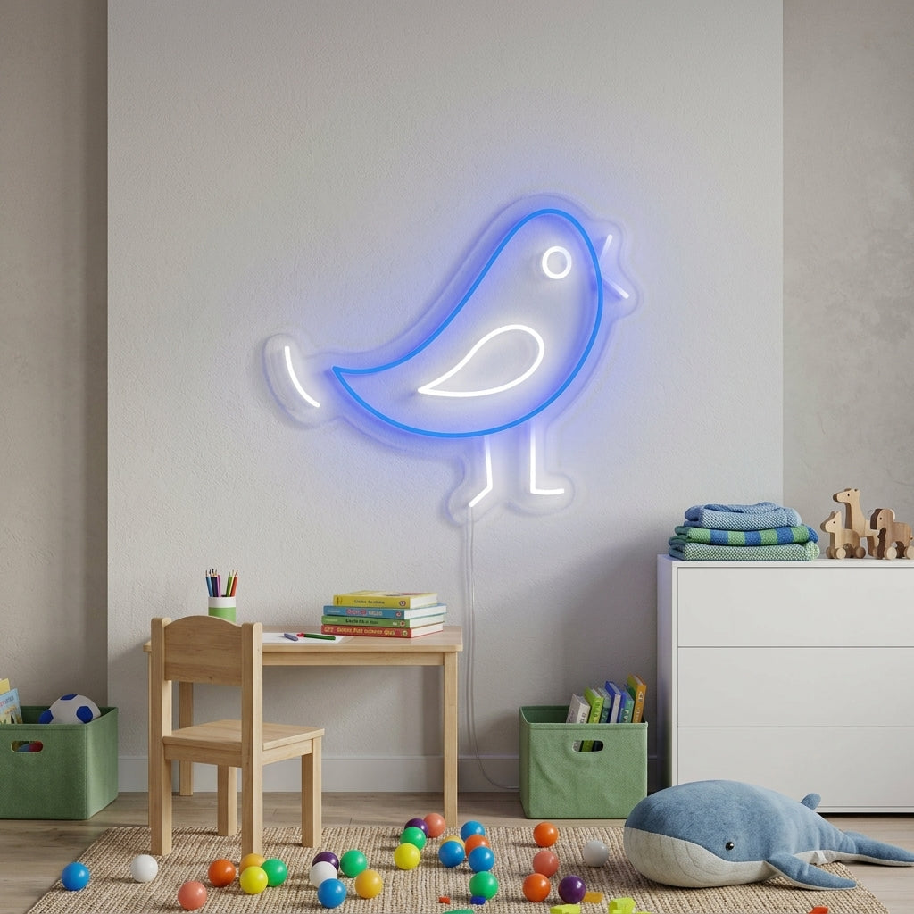 "Bird, Kids Room Decor" Neon Sign