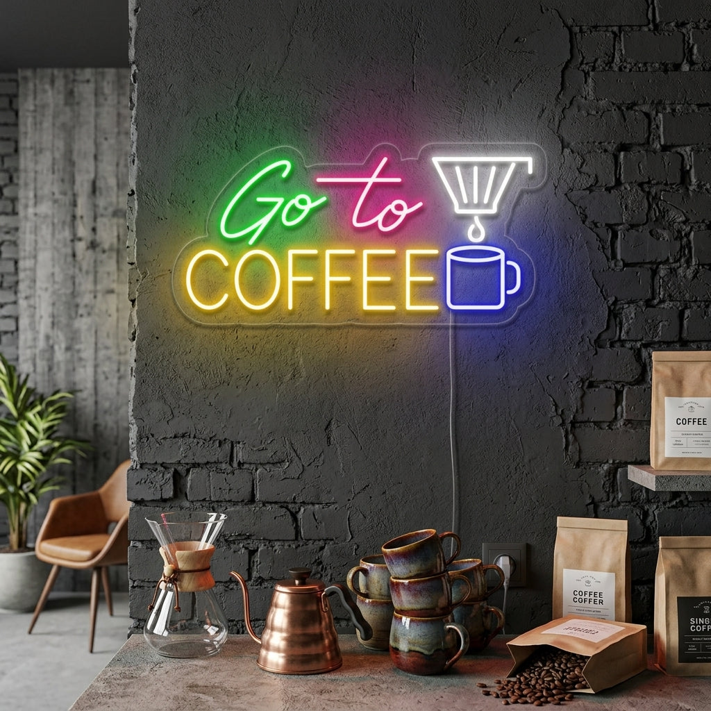 "Go To Coffee" Neon Sign