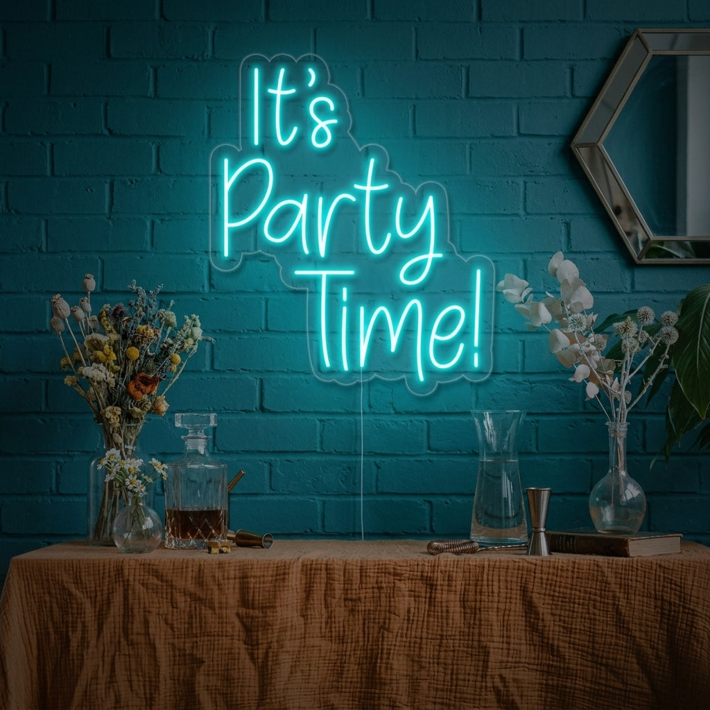 "Its Party Time" Neon Sign