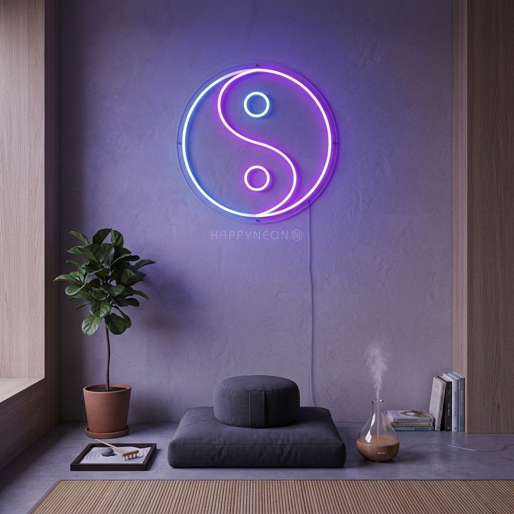 "Chinese Element Yin Yang Balance" Neon Sign