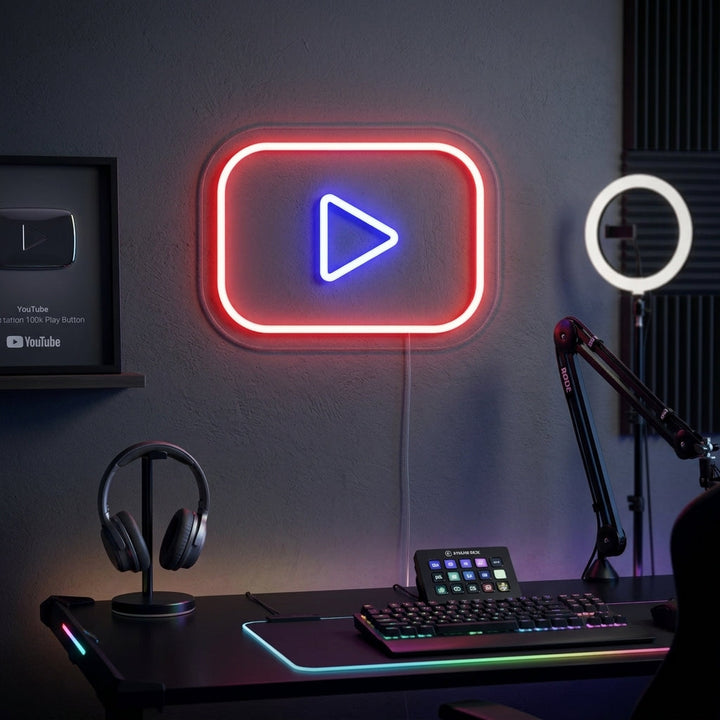 "YouTube Logo" Neon Sign