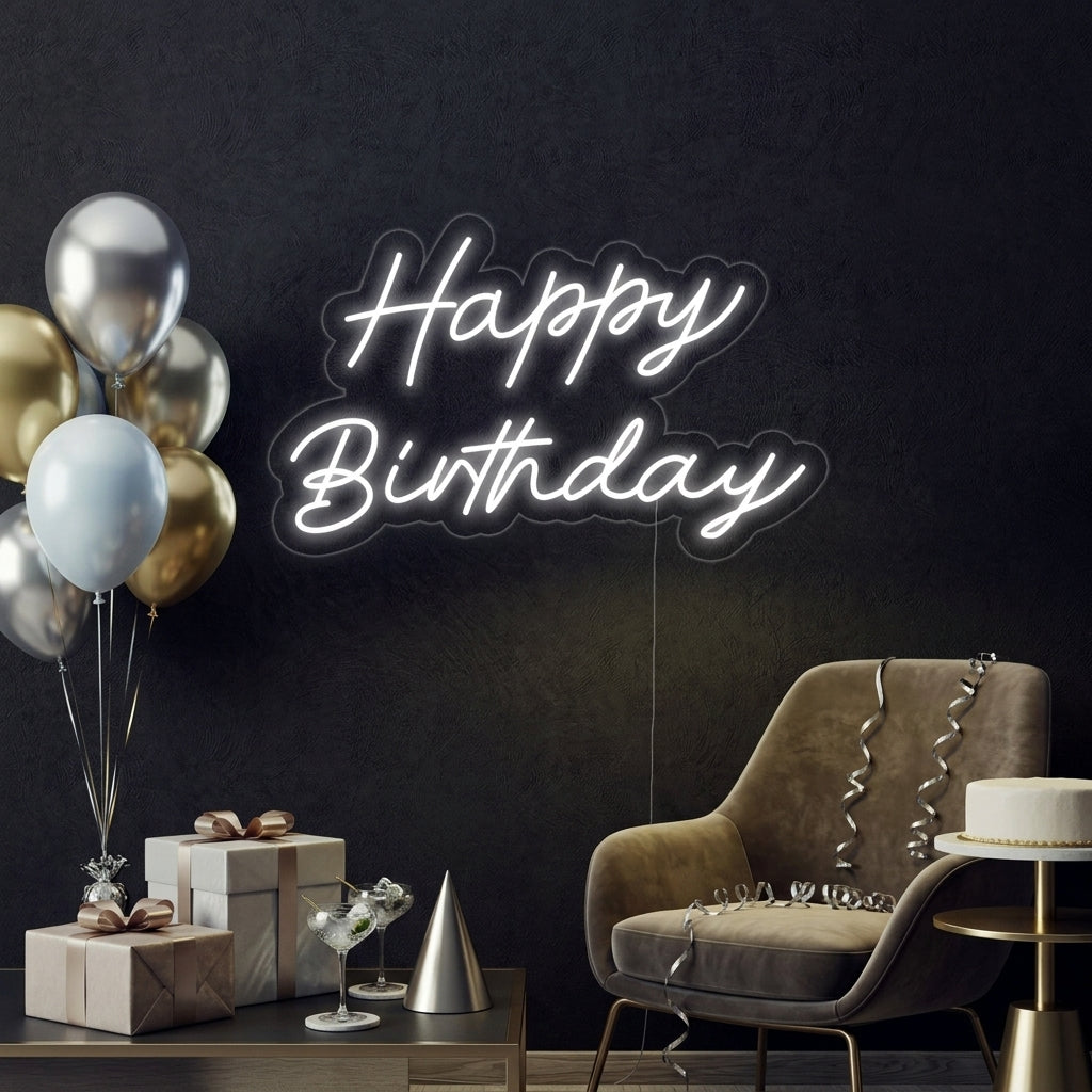 "Happy Birthday" Neon Sign