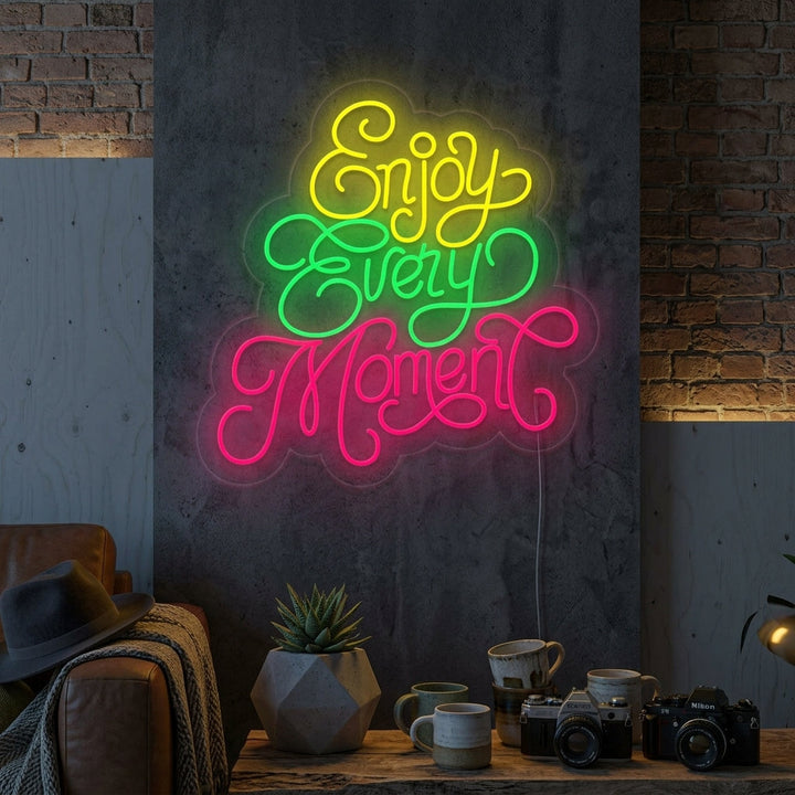"Enjoy Every Moment" Neon Sign