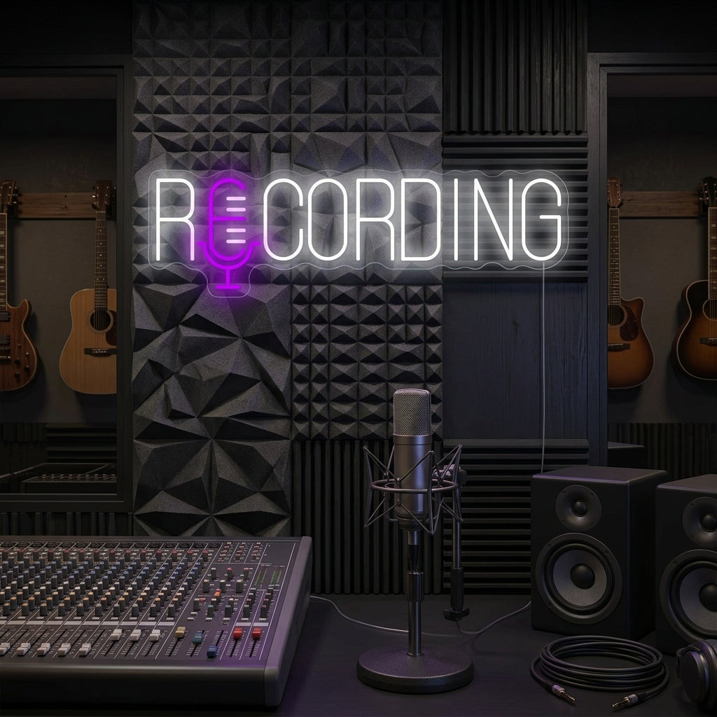 "Recording" Neon Sign