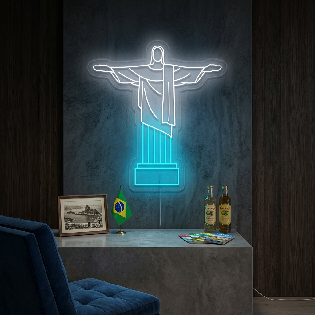 "Brazil Christ the Redeemer" Neon Sign