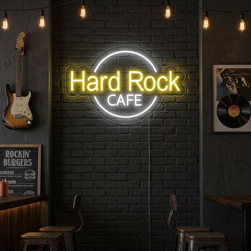 "Hard Rock Cafe" Neon Sign