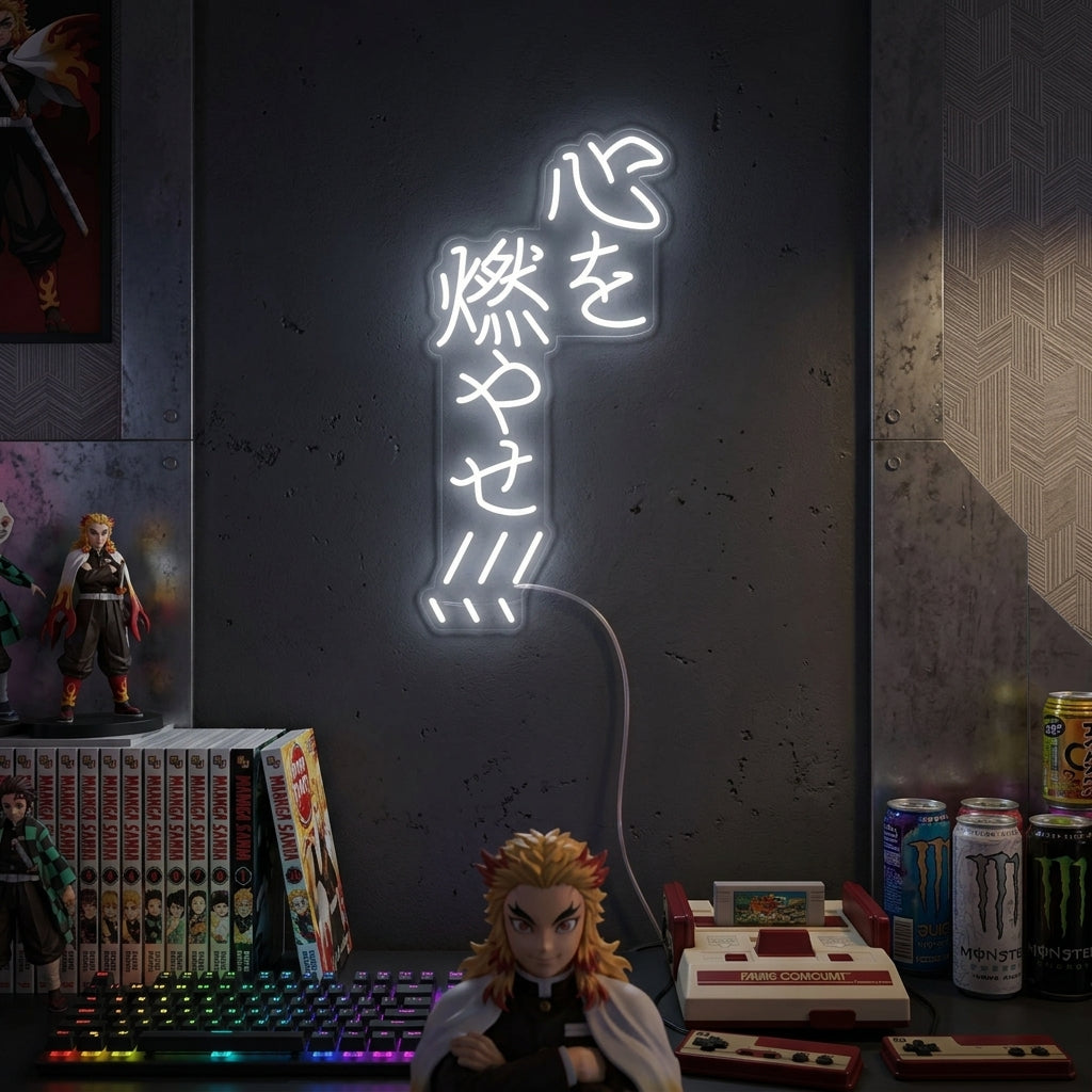 "Burn Your Heart Anime" Neon Sign