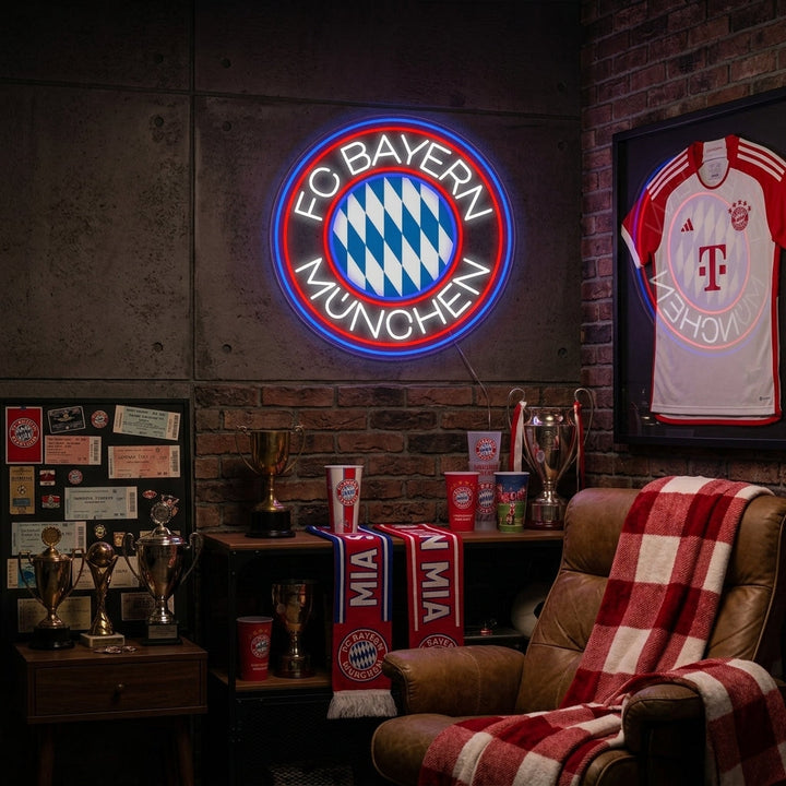 "FCBM Football" Neon Sign