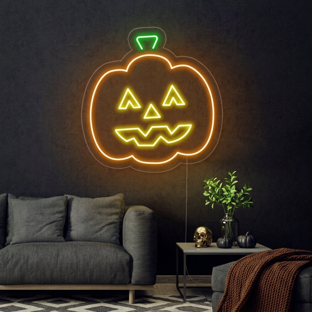 "Halloween Pumpkin" Neon Sign