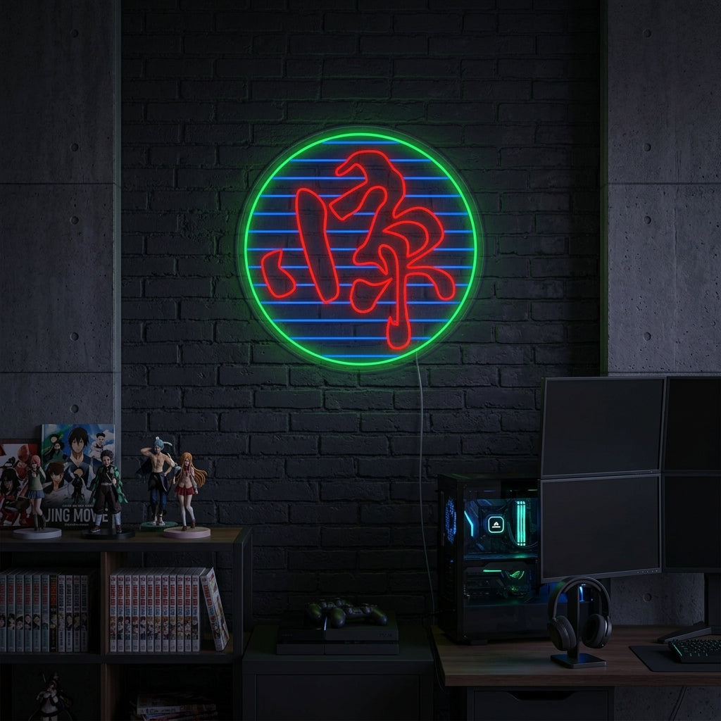 "Kanji Symbol Jing Movie" Neon Sign