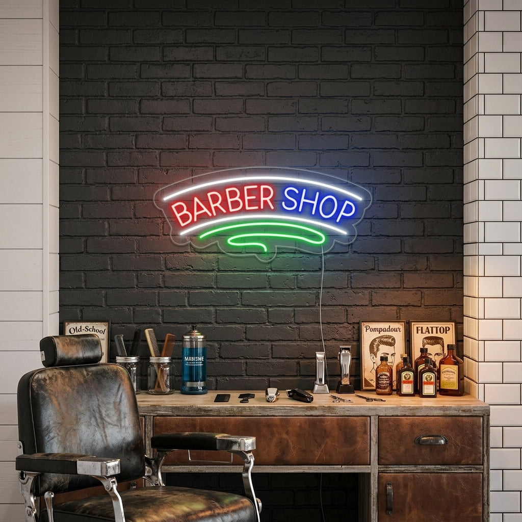 "Barber Haircut" Neon Sign