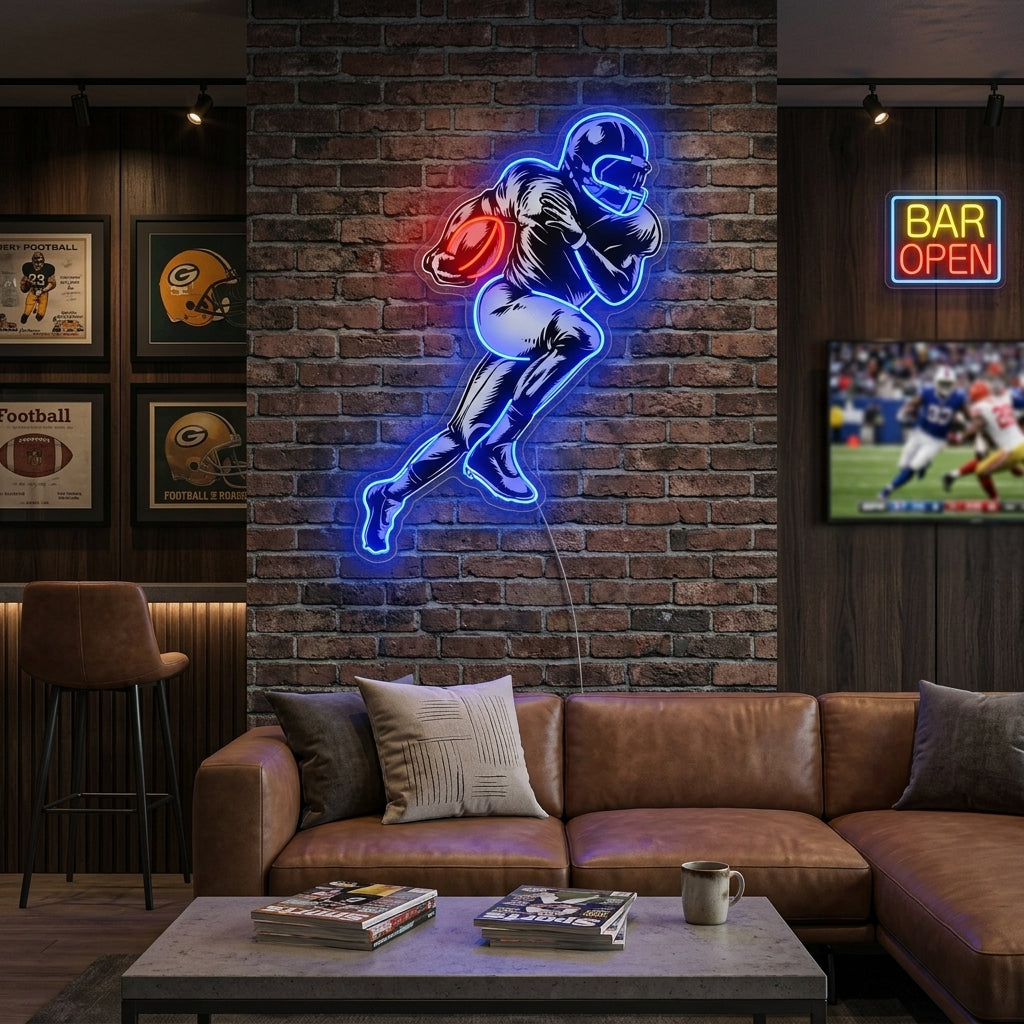 "American Football Player" Neon Sign