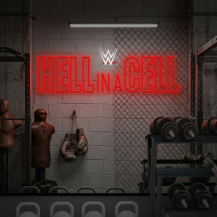 "Hell In A Cell" Neon Sign
