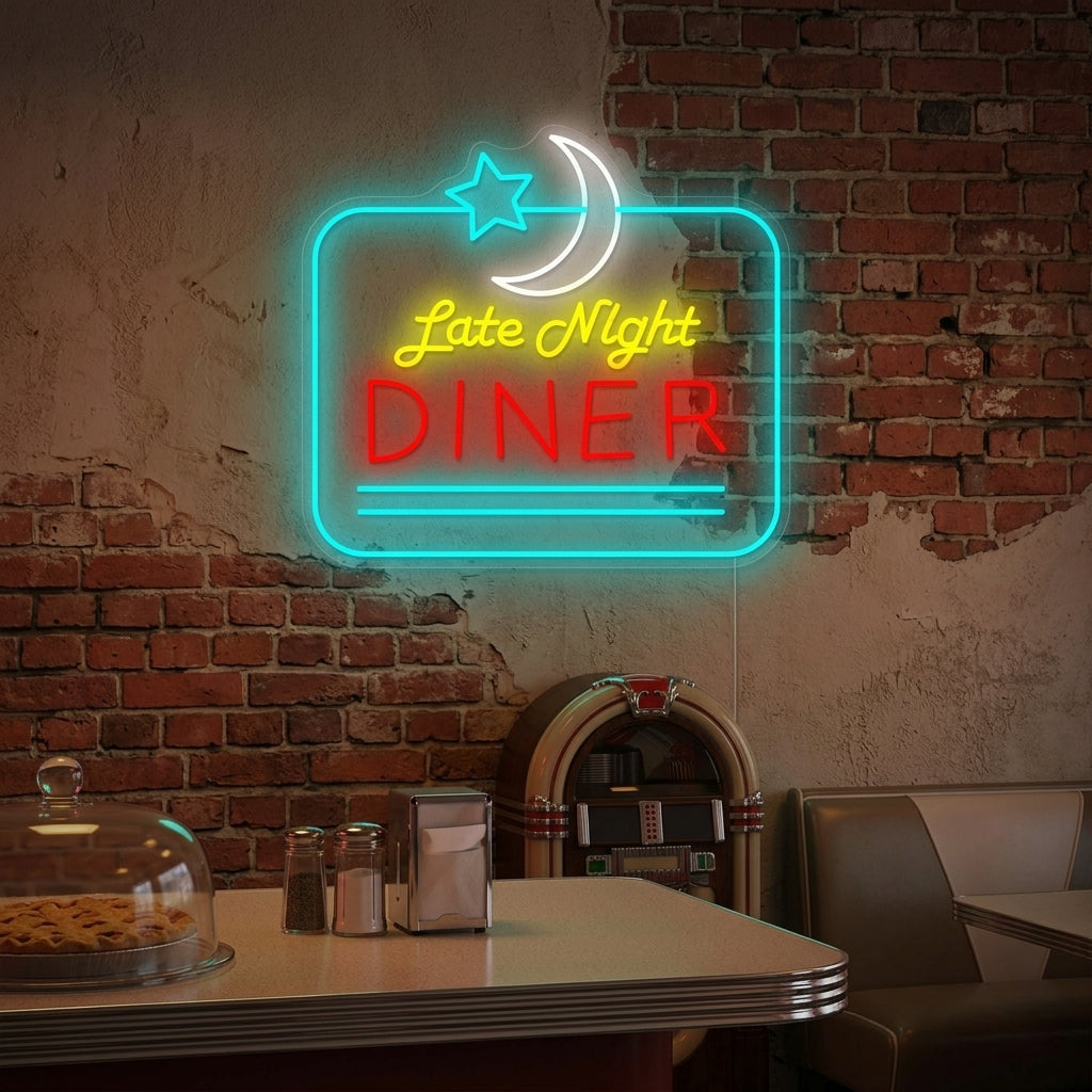 "Late Night Diner" Neon Sign