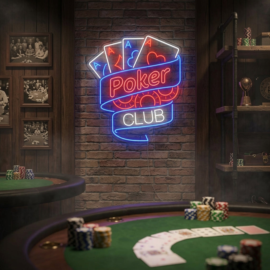 "Poker Club" Neon Sign