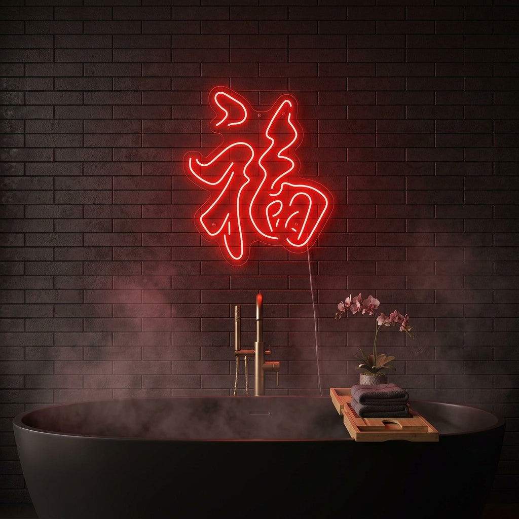 "Chinese Element Good Fortune" Neon Sign