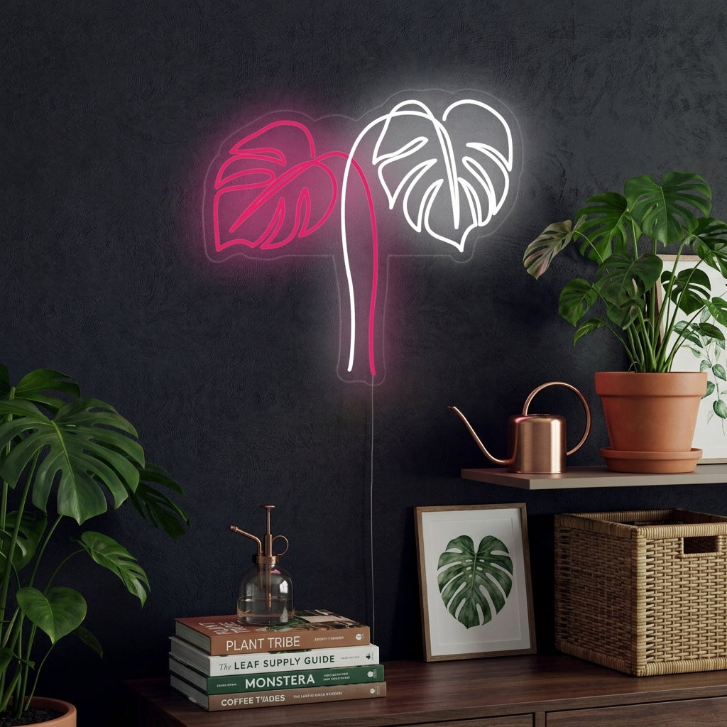 "Monstera Leaves" Neon Sign