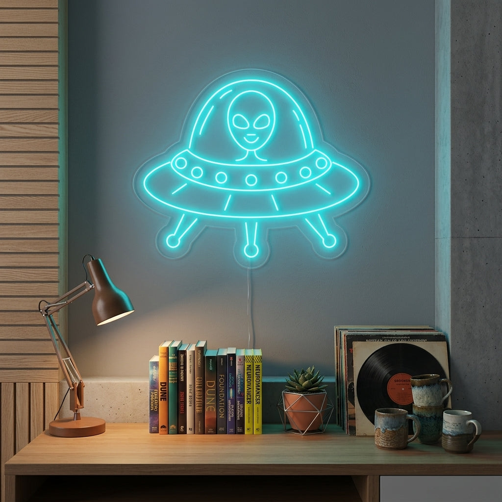 "Alien UFO" Neon Sign