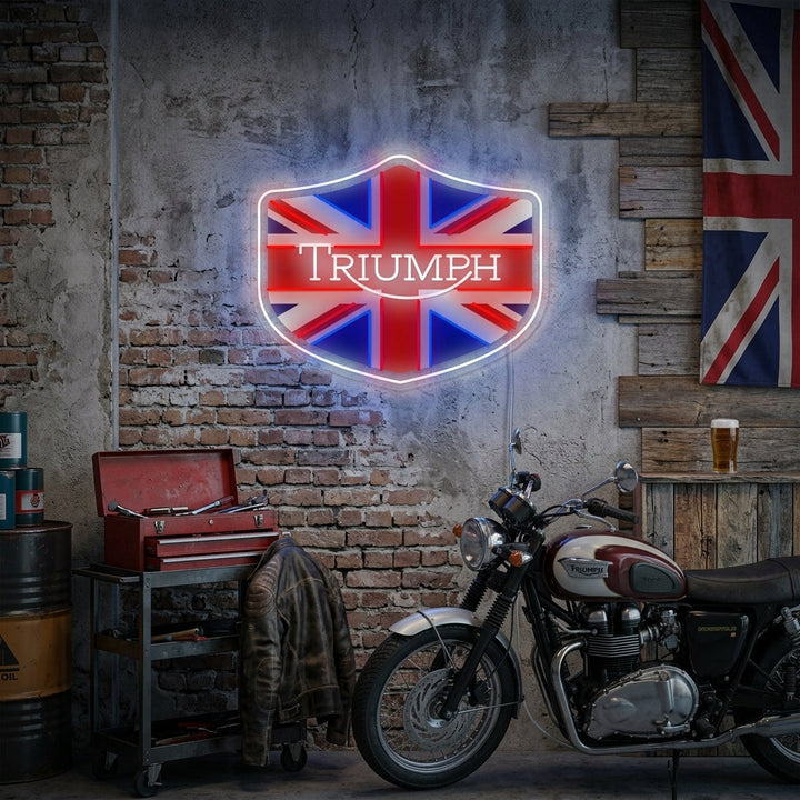 "Moto Logo On Union Jack Emblem" Neon Sign