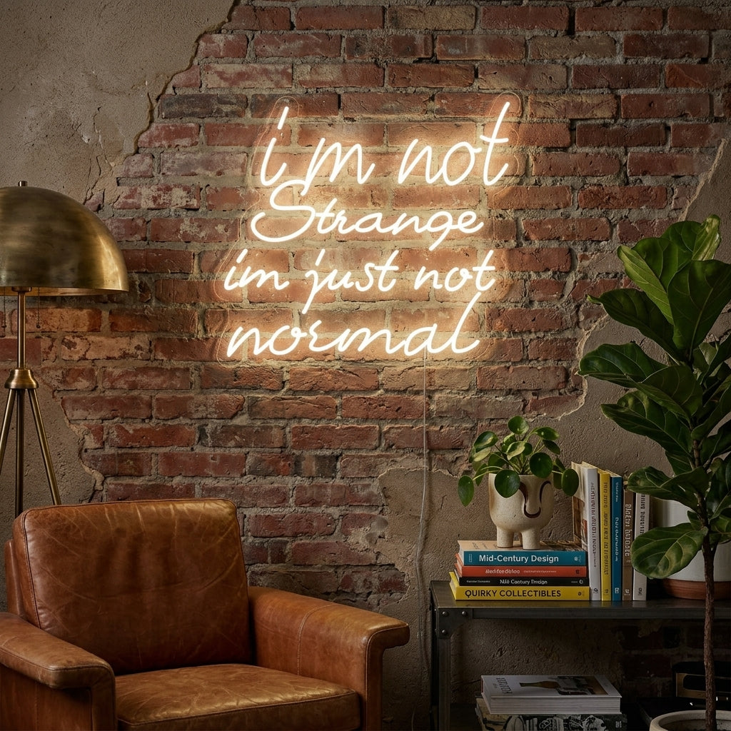 "I Am Not Strange I Am Just Not Normal" Neon Sign
