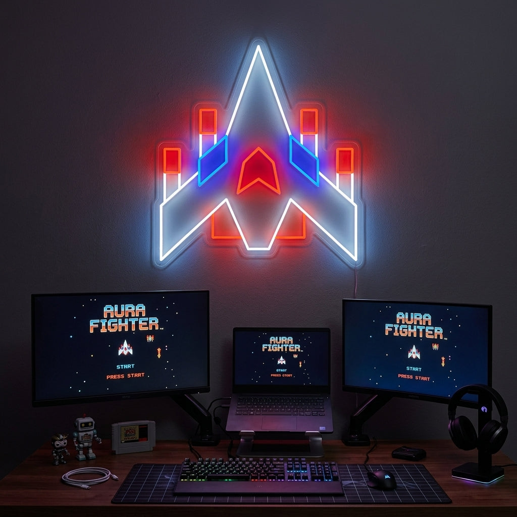 "Arcade Space Ship" Neon Sign