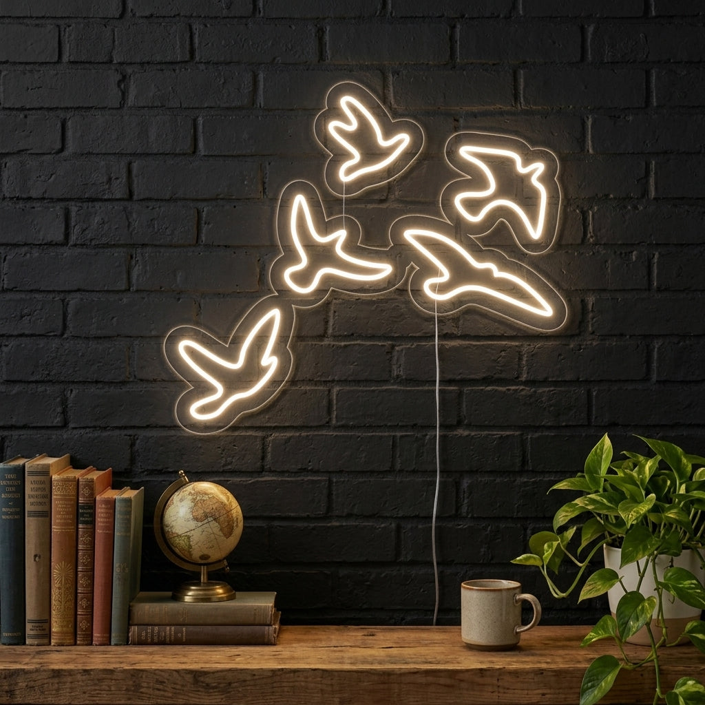 "Birds" Neon Sign