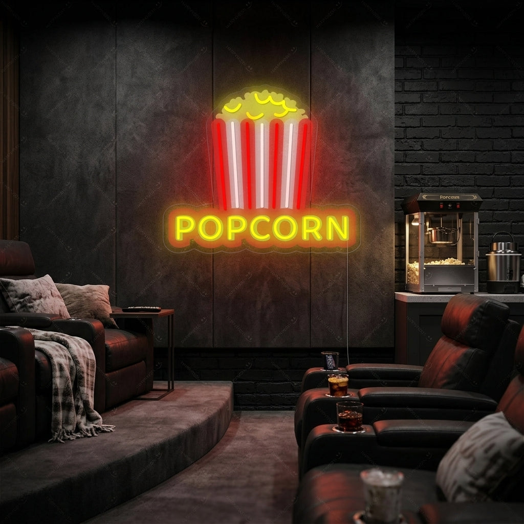 "Crispy Popcorn" Neon Sign