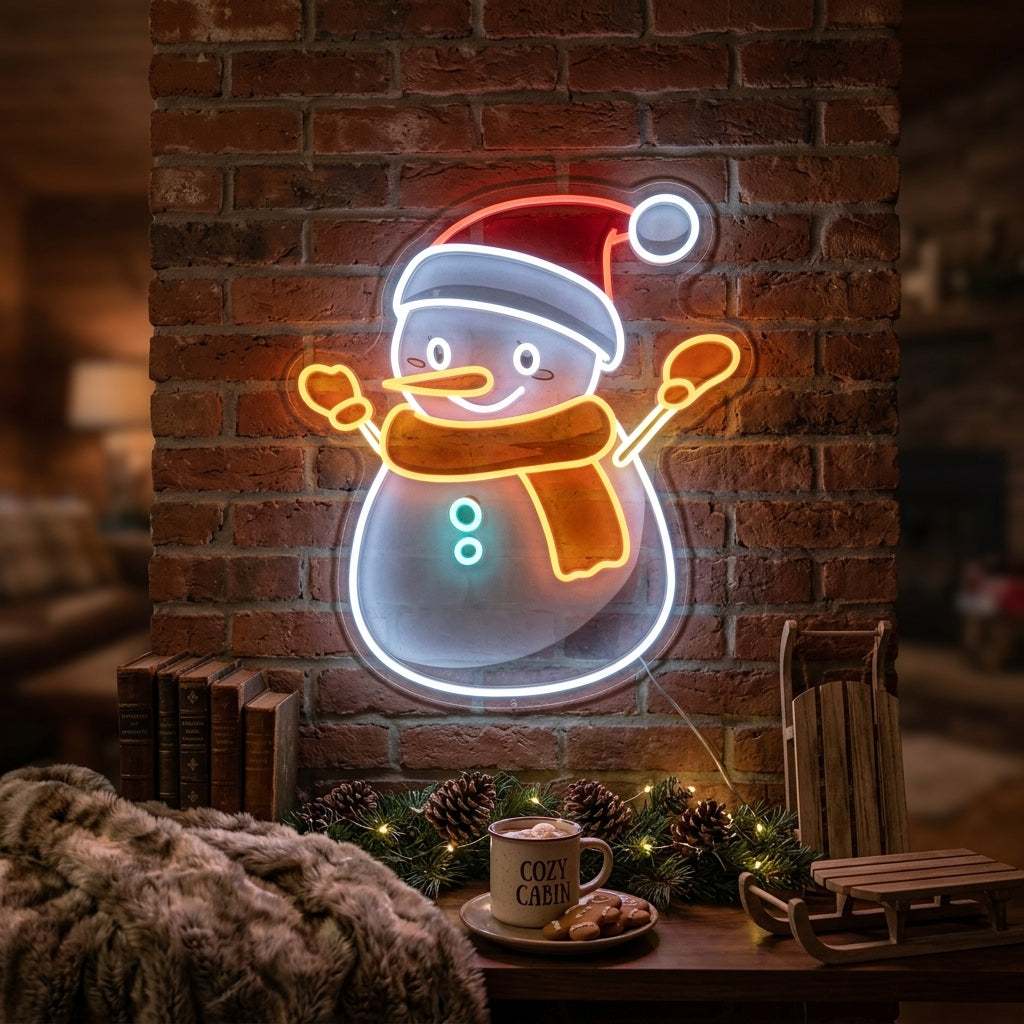 "Snowman" Neon Sign