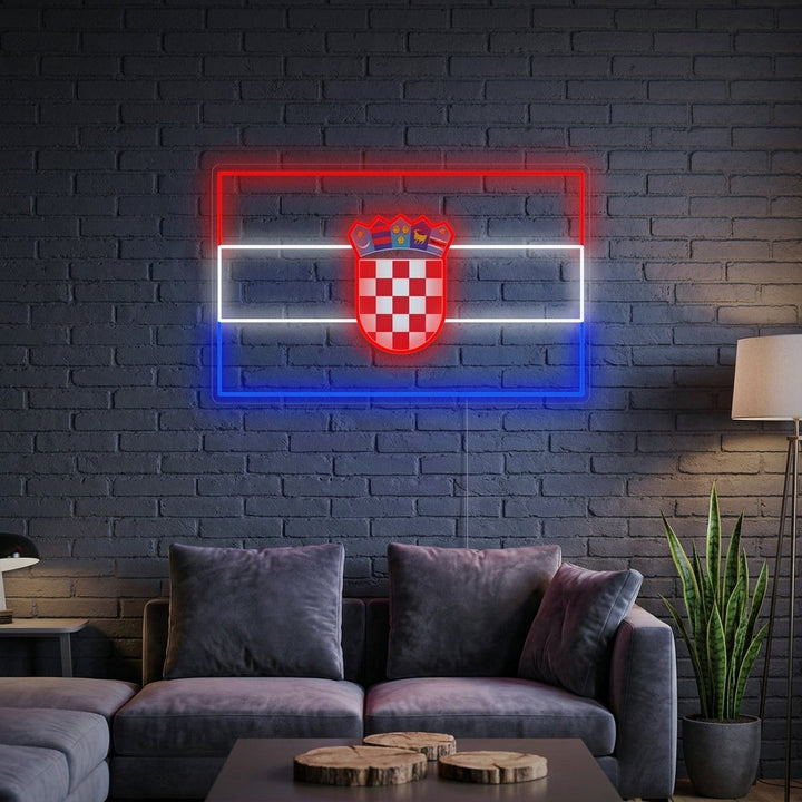 "Flag of Croatia" Neon Sign