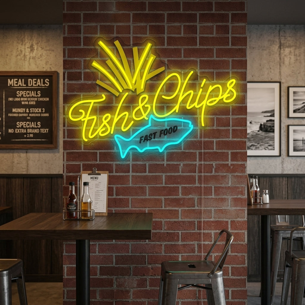 "Fish & Chips" Neon Sign