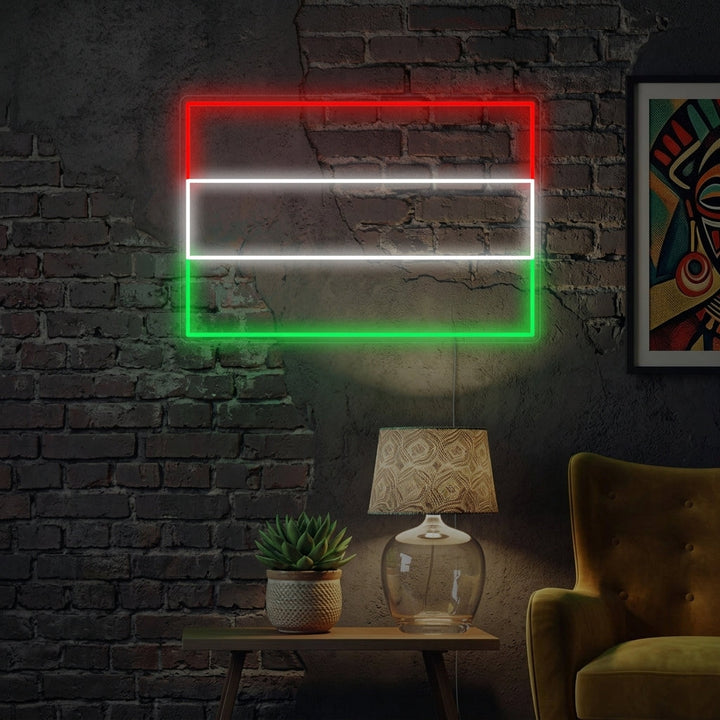 "Flag of Hungary" Neon Sign