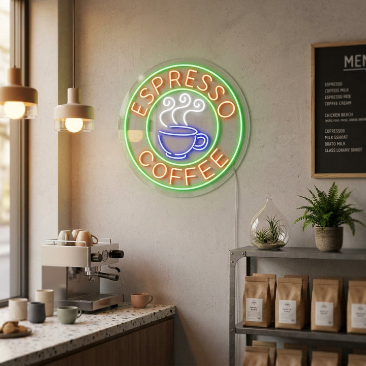 "Espresso Coffee Cafe" Neon Sign