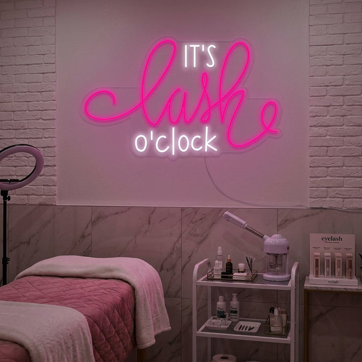 "Its Lashes Oclock" Neon Sign