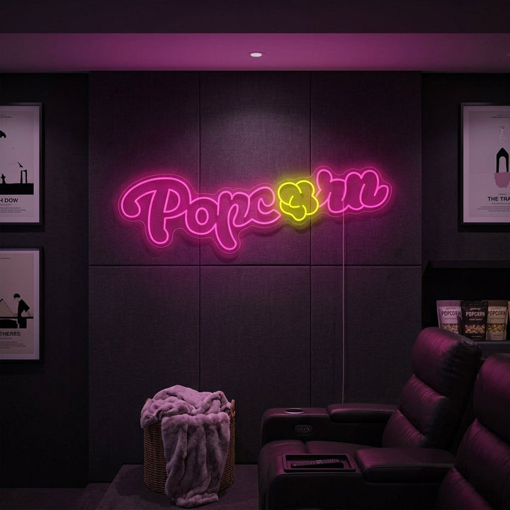 "Cinema Hall Popcorn" Neon Sign
