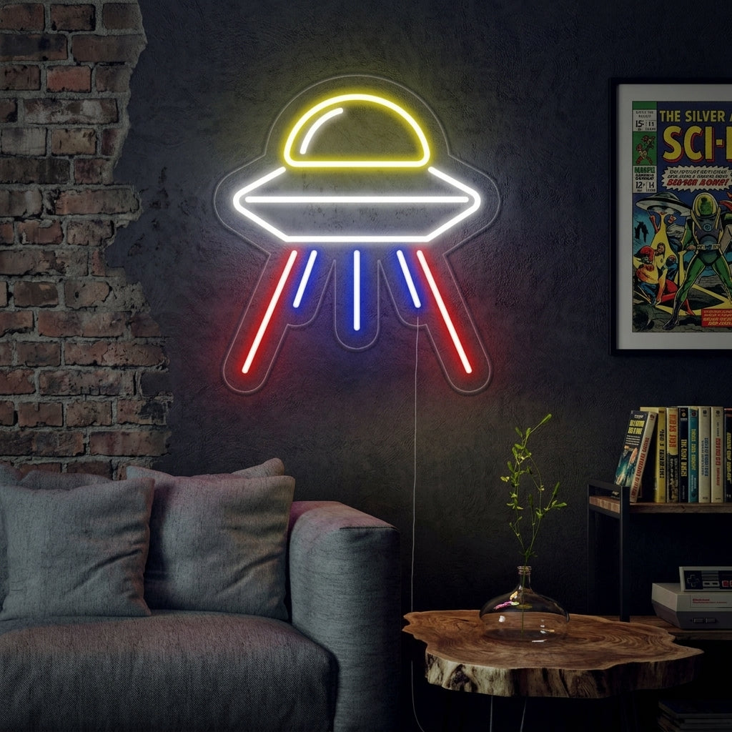"Alien Spaceship" Neon Sign