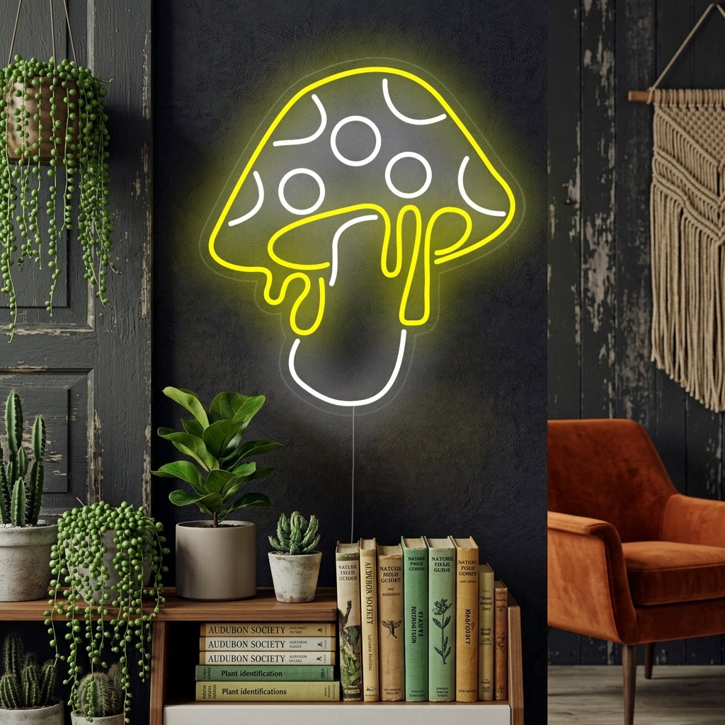 "Mushroom Dripping" Neon Sign