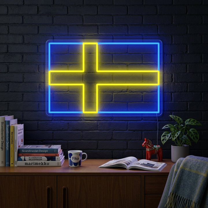 "Flag of Sweden" Neon Sign