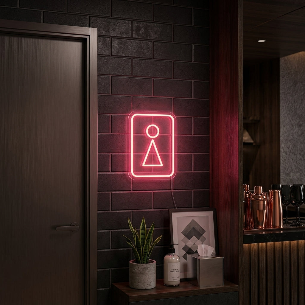 "Toilet WC Woman Symbol" Neon Sign